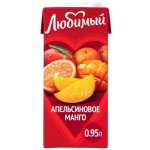 Напиток сокосодержащий Любимый Апельсиновое манго, 950мл