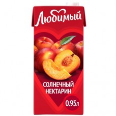 Напиток сокосодержащий Любимый Солнечный нектарин с мякотью, 950мл в магазинах Перекресток