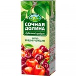 Напиток сокосодержащий Сочная Долина яблоко-вишня-черешня, 200мл