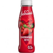 Напиток сокосодержащий Любимый Земляничное лето, 300мл в магазинах Перекресток
