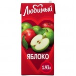 Напиток сокосодержащий Любимый из яблок осветлённый для детского питания, 1.93л