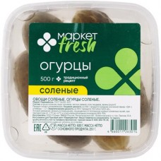 Огурцы соленые Маркет Перекрёсток, 500г в магазинах Перекресток