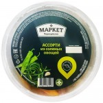 Ассорти из солёных овощей Маркет Перекрёсток, 400г Ассорти из солёных овощей Маркет Перекрёсток, 400г