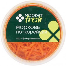 Салат Морковь По-корейски маринованная Маркет Fresh, 500г в магазинах Перекресток