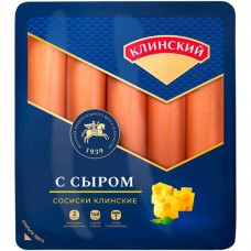 Сосиски Клинский Клинские с сыром, 470г в магазинах Перекресток