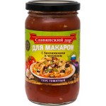 Соус томатный Славянский Дар для макарон с баклажанами и чесноком, 360мл Соус томатный Славянский Дар для макарон с баклажанами и чесноком, 360мл