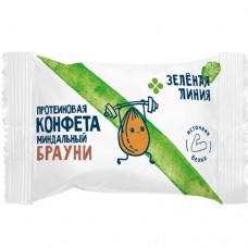 Конфета протеиновая Миндальный Брауни Зелёная Линия, 30г в магазинах Перекресток