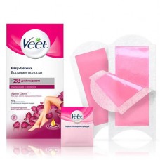 Полоски для депиляции восковые Veet бархатная роза-эфирные масла для ног и рук, 10шт в магазинах Перекресток