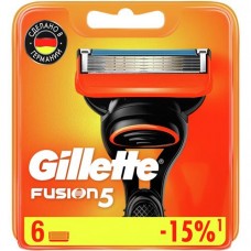 Кассеты для бритья Gillette Fusion 5 сменные, 6шт в магазинах Перекресток