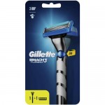 Бритва Gillette Mach3 Turbo с 2 сменными кассетами Red