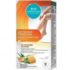 Шугаринг-полоски для депиляции тела Bio Cosmetolog Professional и лосьон, 12шт в магазинах Перекресток
