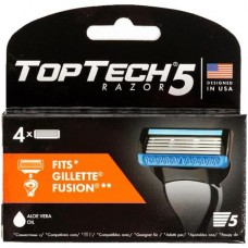 Кассеты Toptech Razor 5 сменные мужские, 4шт в магазинах Перекресток