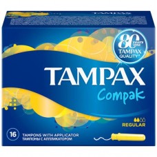 Тампоны Tampax Compak Regular с аппликатором, 16шт в магазинах Перекресток