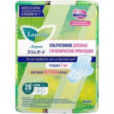 Прокладки гигиенические Laurier Super Slim Guard дневные, 28шт в магазинах Перекресток