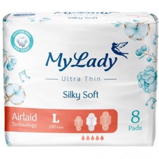 Прокладки My Lady Silky Soft гигиенические ультратонкие L, 8шт в магазинах Перекресток