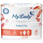 Прокладки My Lady Instant Dry ультратонкие L, 8шт Прокладки My Lady Instant Dry ультратонкие L, 8шт