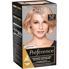 Краска L'Oreal Paris Preference для волос стойкая тон 9.23 розовая платина, 174мл в магазинах Перекресток