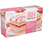 Торт бисквитный Baker House Виттория клубничный, 350г
