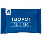 Творог 9% Молочный знак, 180г