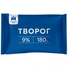 Творог 9% Молочный знак, 180г в магазинах Перекресток