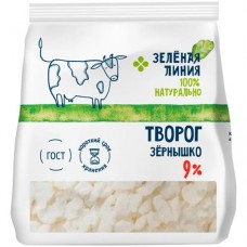 Творог Зернышко 9% Зелёная Линия, 300г в магазинах Перекресток
