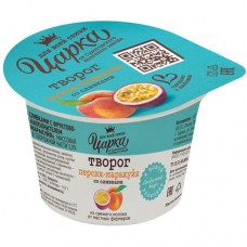 Творог Царка со сливками персик-маракуйя 5%, 140г в магазинах Перекресток