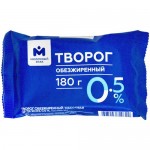 Творог обезжиренный 0.5% Молочный Знак, 180г