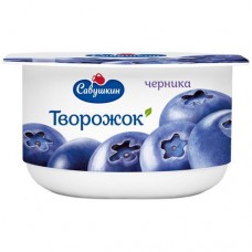 Паста творожная Савушкин черника 3.5%, 120г в магазинах Перекресток