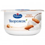 Паста творожная Савушкин кокос-миндаль 3.5%, 120г