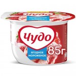 Творожок Чудо Ягодное мороженое 5.8%, 85г Творожок Чудо Ягодное мороженое 5.8%, 85г