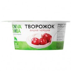 Продукт творожный Эконива Творожок с вишней и черешней 5%, 125г в магазинах Перекресток
