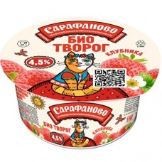 Биотворог Сарафаново с клубникой 4.5%, 120г в магазинах Перекресток