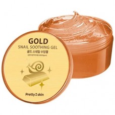 Гель мультифункциональный для лица и тела Prettyskin с муцином улитки и 24К золотом, 300мл в магазинах Перекресток
