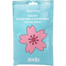 Маска Soda Сакура тканевая для лица увлажняющая и освежающая, 28мл в магазинах Перекресток