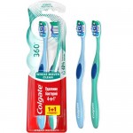 Зубная щетка Colgate 360 Суперчистота всей полости рта антибактериальная средней жесткости 1+1