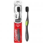 Зубная щетка Colgate 360 Древесный уголь многофункциональная средней жесткости черная