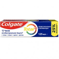 Зубная паста Colgate Total 12 Профессиональная Отбеливающая для защиты всей полости рта, 125мл в магазинах Перекресток