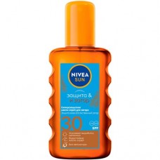 Масло-спрей для загара Nivea водостойкое SPF30, 200мл в магазинах Перекресток