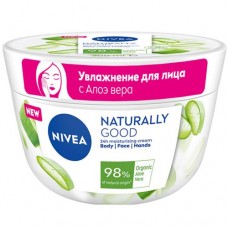 Крем Nivea Naturally Good Organic Aloe Vera увлажняющий для лица рук и тела, 200мл в магазинах Перекресток