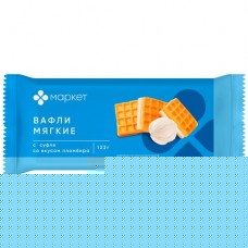 Вафли мягкие с начинкой со вкусом Варёная сгущёнка Маркет, 108г в магазинах Перекресток
