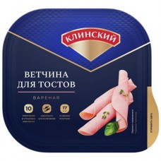 Ветчина варёная Клинский По-Клински Для тостов из свинины категории А, 210г в магазинах Перекресток