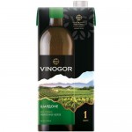 Вино Vinogor Шардоне белое полусухое 12%, 1л
