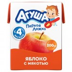 Сок детский Агуша Яблоко с мякотью с 4 месяцев, 200мл