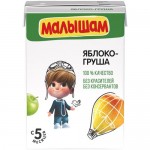 Нектар ФрутоНяня яблочно-грушевый Малышам неосветлённый, 200мл