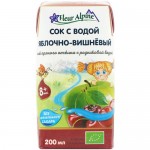 Сок Fleur Alpine прямого отжима с природной родниковой водой Яблочно-вишневый, с 8 месяцев, 200мл