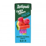 Напиток сокосодержащий Добрый Active kid яблоко-малина-арбуз, 200мл Напиток сокосодержащий Добрый Active kid яблоко-малина-арбуз, 200мл