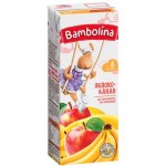 Нектар Bambolina яблочно-банановый с 6 месяцев, 200мл