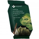Чипсы из обжаренных морских водорослей нори с кунжутным маслом Маркет, 5г