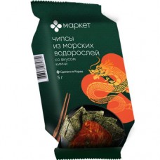 Чипсы из обжаренных морских водорослей нори со вкусом кимчи Маркет, 5г в магазинах Перекресток