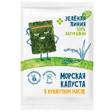 Капуста морская сушёная обжаренная в кунжутном масле Зелёная Линия, 5г в магазинах Перекресток